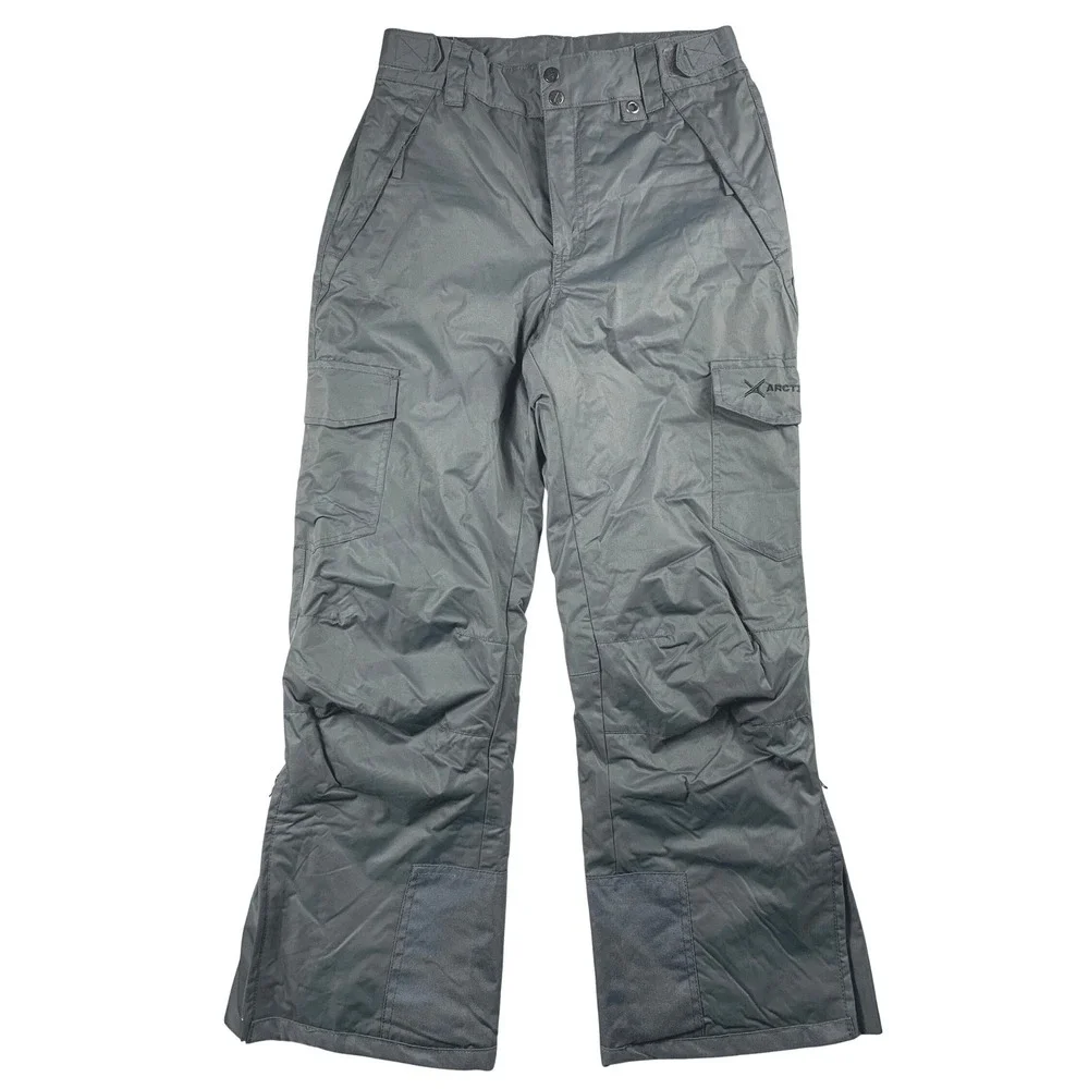 Arctic Quest Snow Pants Men Small Dark Gray Insulated‎ Ski Snowboard Cargo